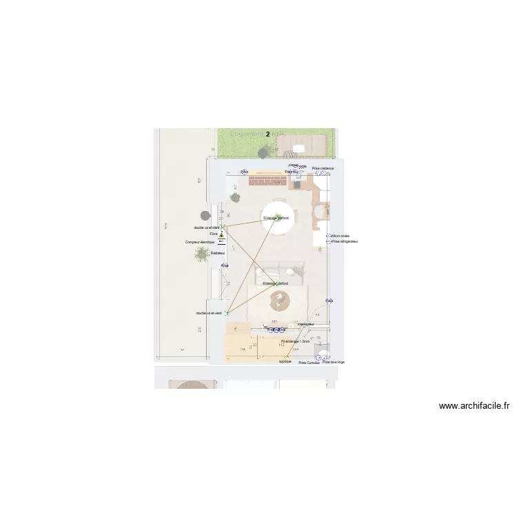 Plan Logement 2 RDC. Plan de 