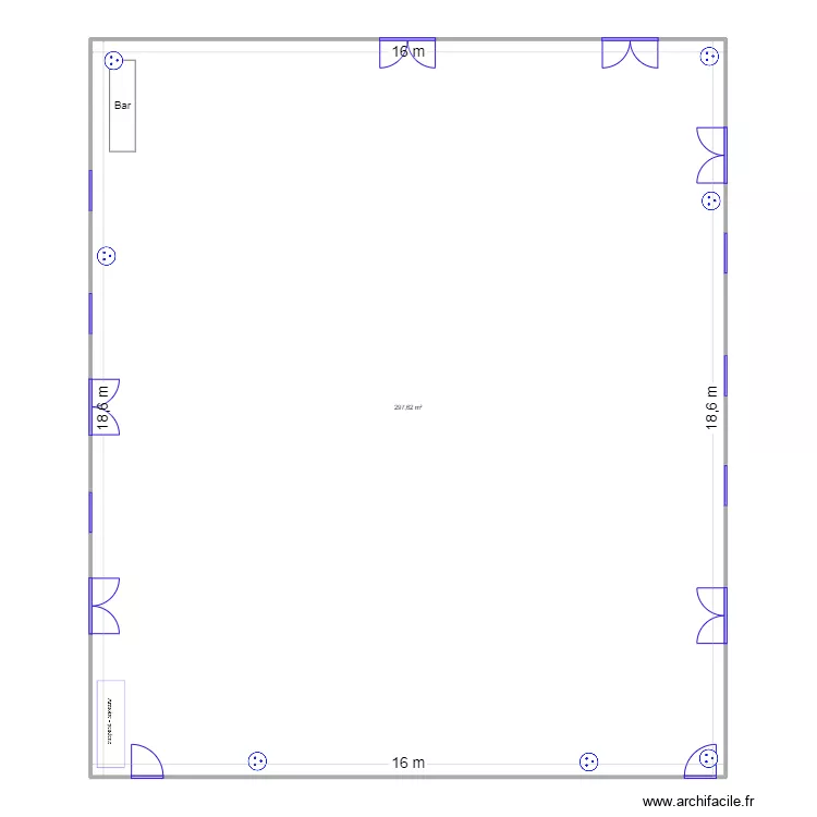 Salle Hardinghen echelle. Plan de 