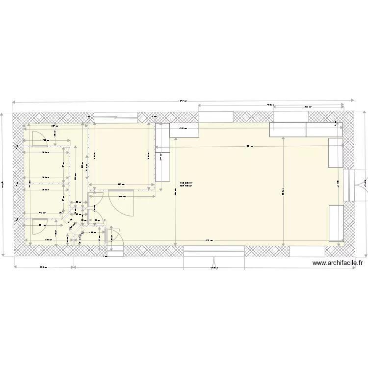 Local technique Base 1710. Plan de 