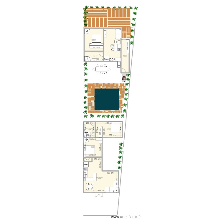 Hass projet 2 houses 3 bed 1 pool. Plan de 9 pièces et 108 m2