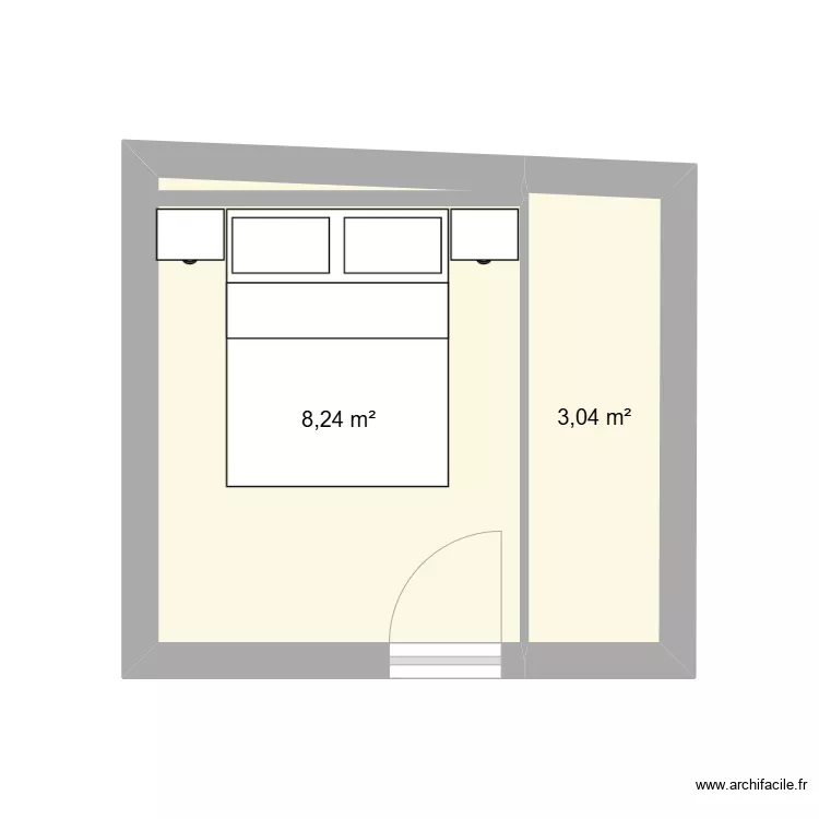 Plan Chambre 2 1er version. Plan de 