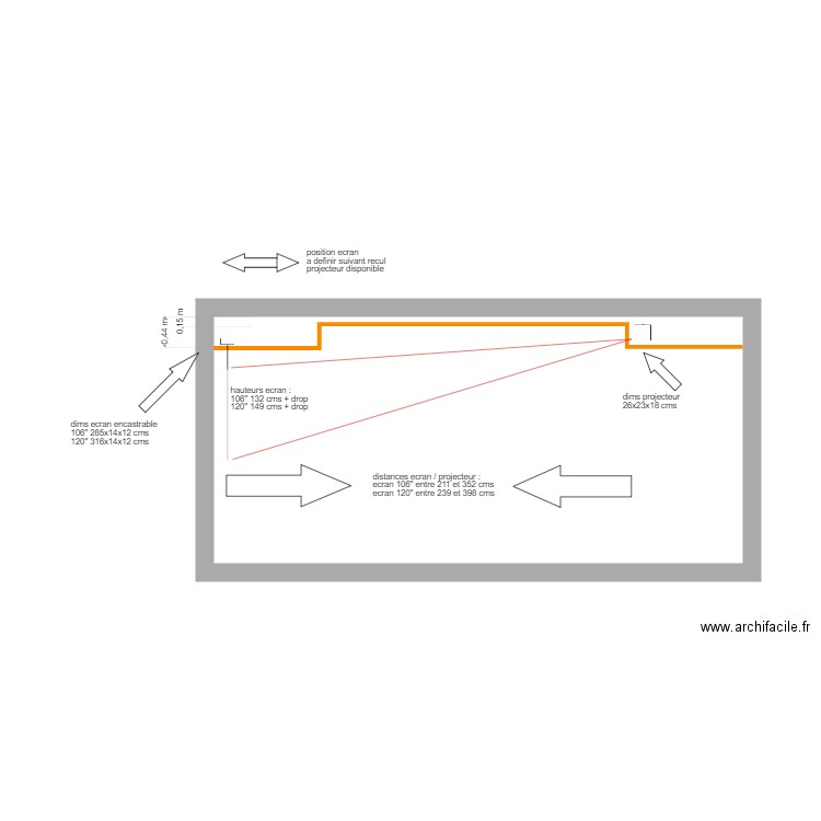Tessie Project. Plan de 1 pièce et 27 m2