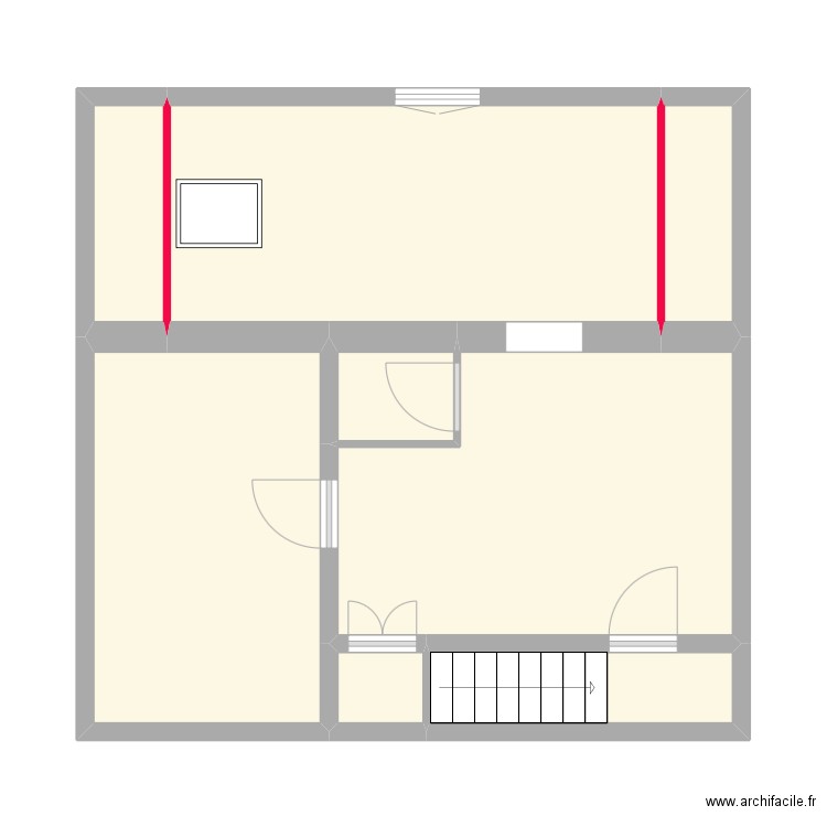 R+1 du 23. Plan de 8 pièces et 49 m2