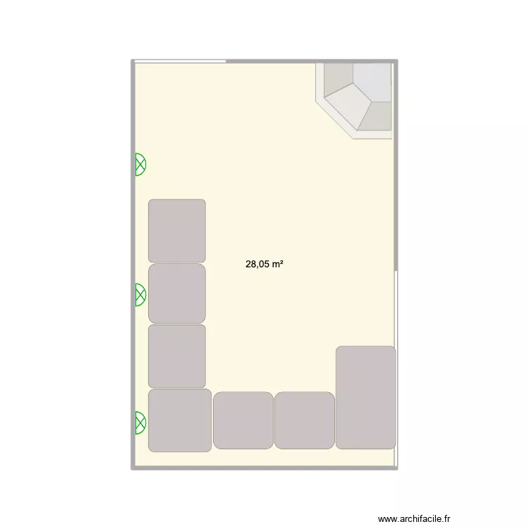 VDA SALON 1. Plan de 