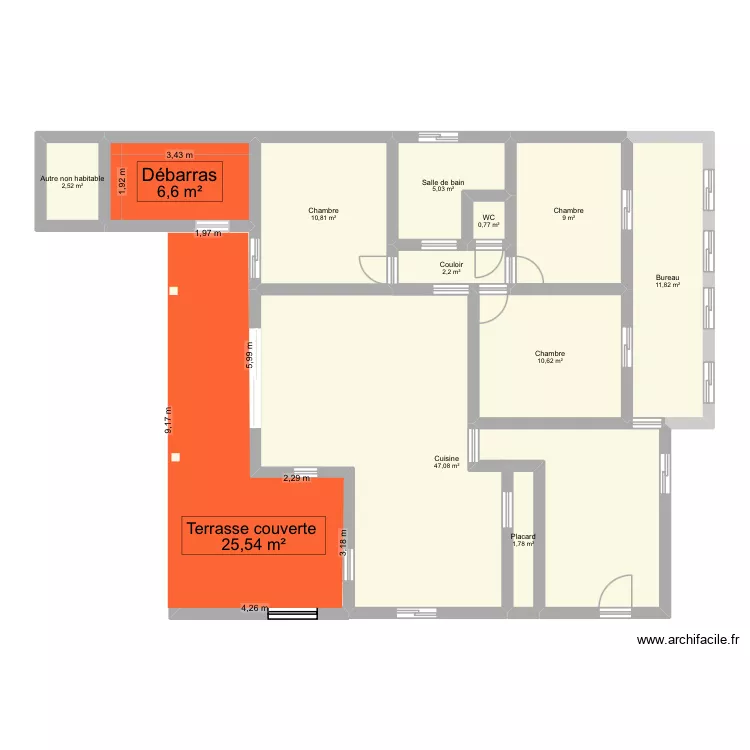 Capagde2. Plan de 11 Pièces et 108 m²