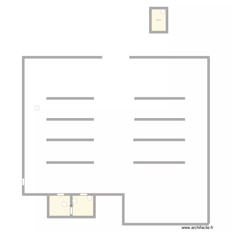 Garage rez de chauss&eacute;e. Plan de 