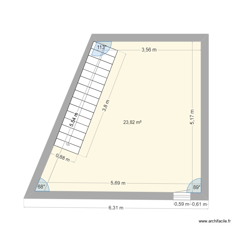 haut 1. Plan de 0 pièce et 0 m2
