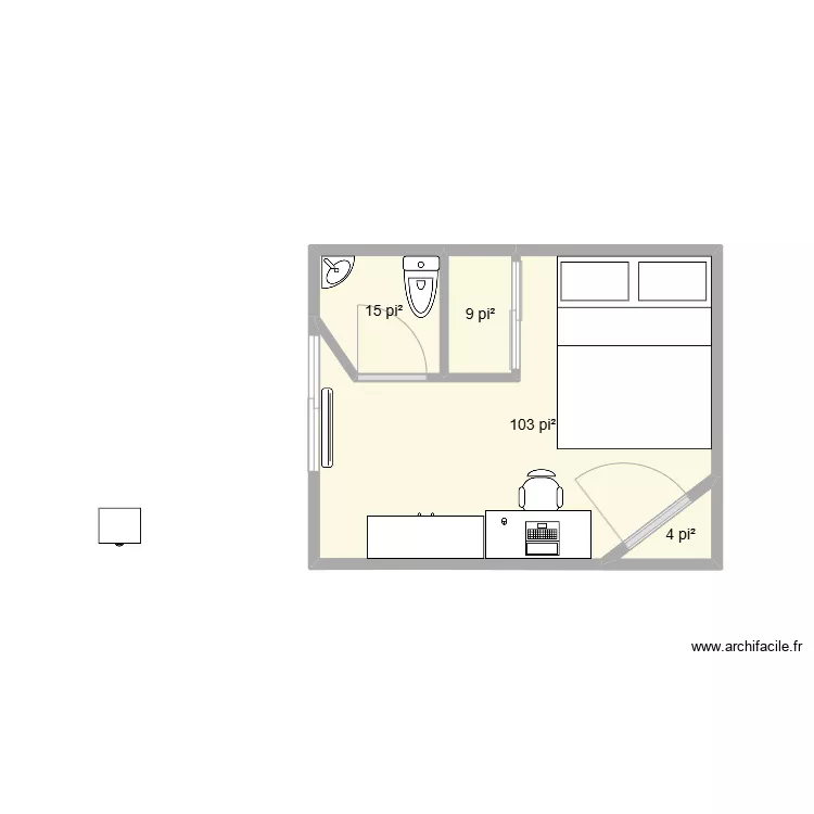 Chambre s-sol. Plan de Chambre s-sol. Plan de