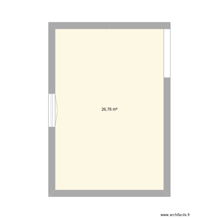 chambre 1. Plan de 1 pièce et 27 m2