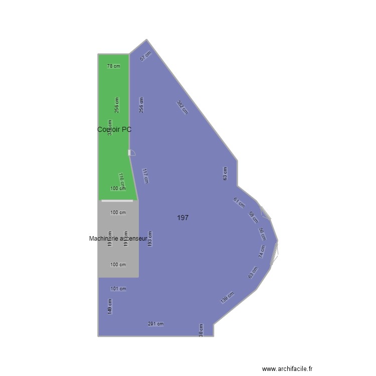 1 ST JAMES V4. Plan de 3 pièces et 24 m2