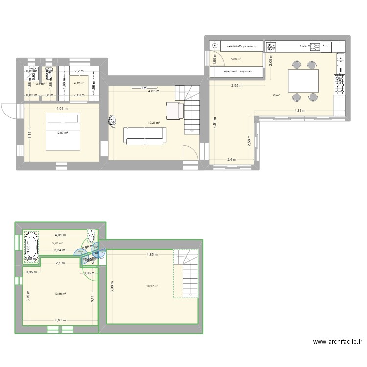 Maison callian. Plan de 11 pièces et 113 m2