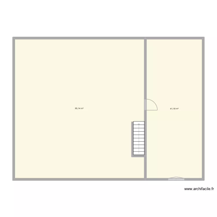 projet maison principale besson etage. Plan de 2  et 136 m²