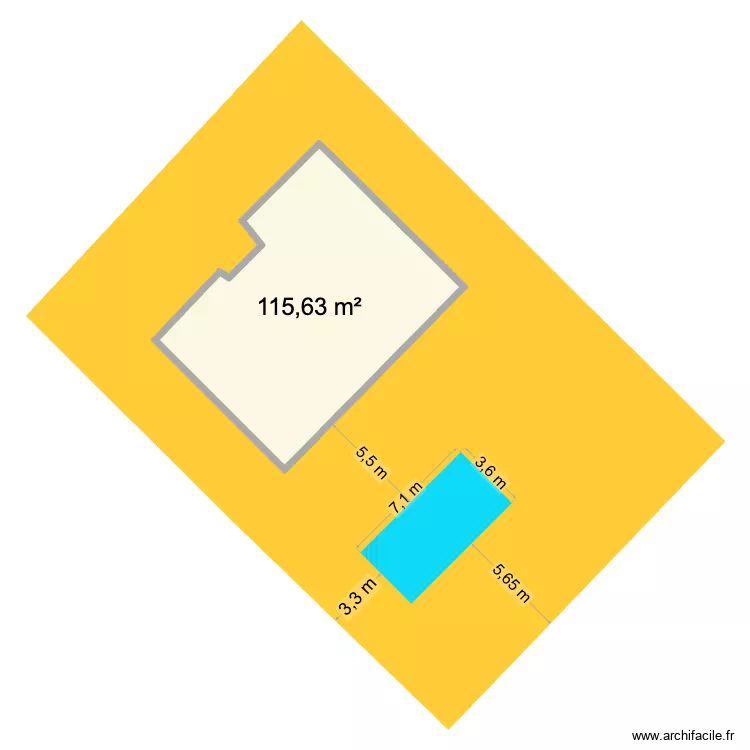 DEMAGNY. Plan de 1  et 116 m²