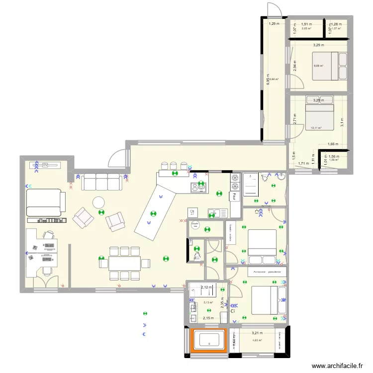 PROJET ANNEXE BAIN V1. Plan de 15 et 165 m² PROJET ANNEXE BAIN V1. Plan de 15 et 165 m²