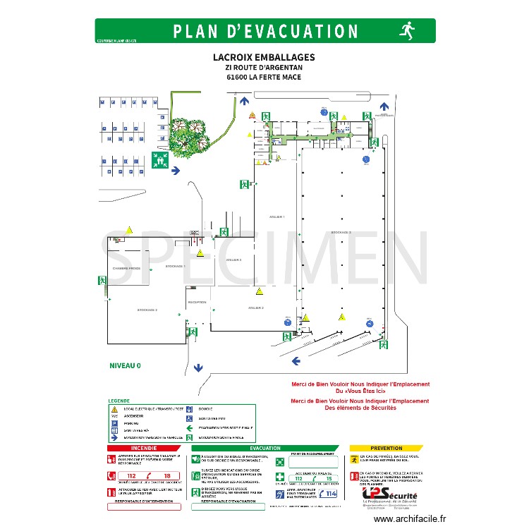 LACROIX EMBALLAGE BAT N&deg;1. Plan de 0 pièce et 0 m2