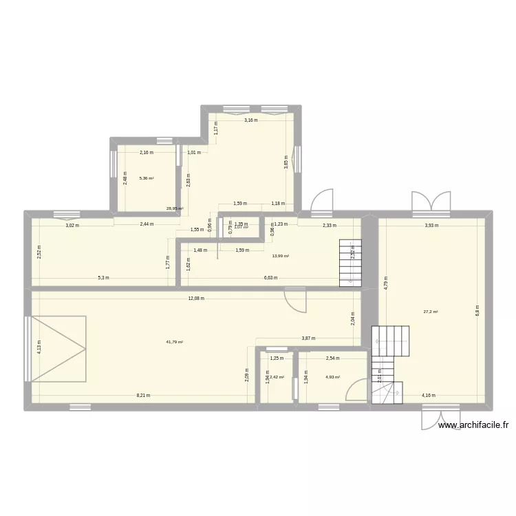 VDH rdc. Plan de 8 Pièces et 126 m² VDH rdc. Plan de 8 Pièces et 126 m²