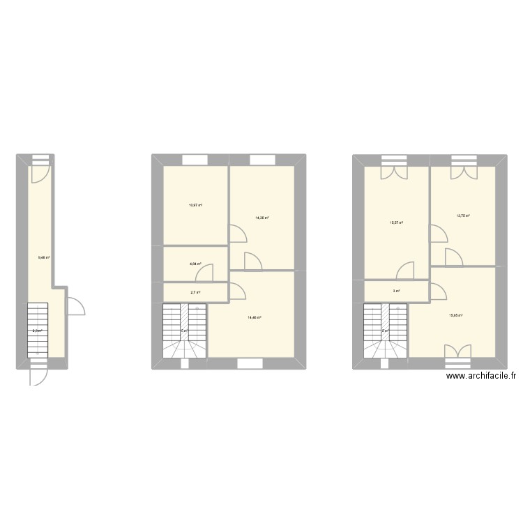 AB 328 ROCHEFORT. Plan de 13 pièces et 116 m2