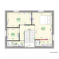 plan 1 er etage avec cloison et porte 2024
