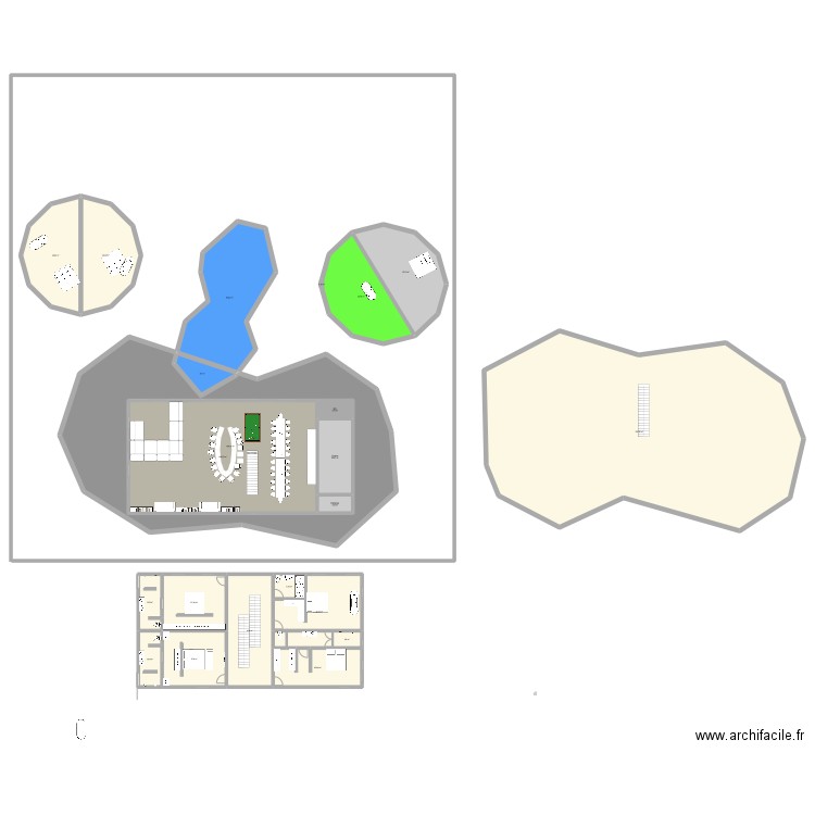 Villa AGUA 1er étage. Plan de 22 pièces et 1419 m2