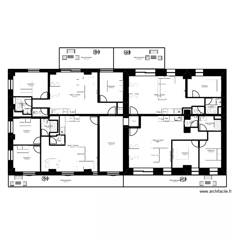 Satin - Montaugier lot 06. Plan de 7 et 63 m² Satin - Montaugier lot 06. Plan de 7 et 63 m²