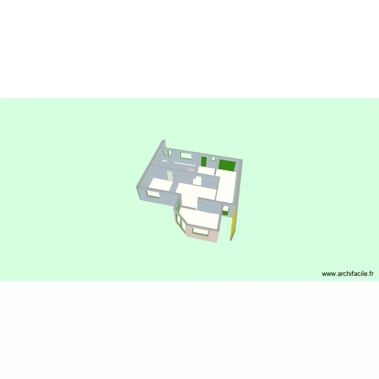 extension 2. Plan de 3 pièces et 110 m²