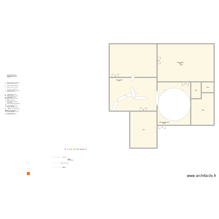 Vendee V1. Plan de 8 pièces et 386 m2