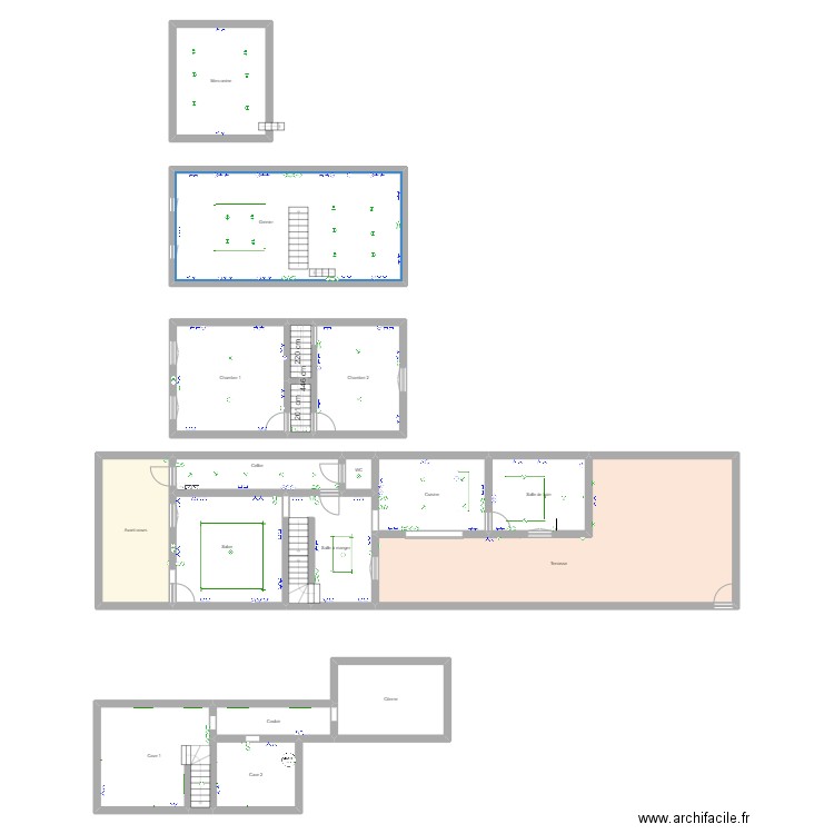 maison electrique02. Plan de 17 pièces et 295 m2