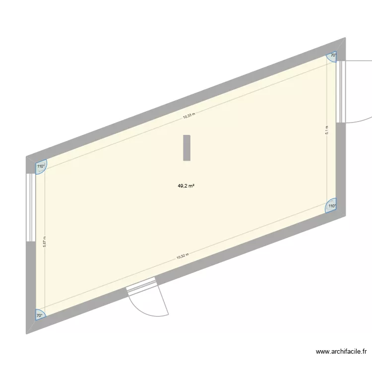 labo BM. Plan de 1  et 49 m²