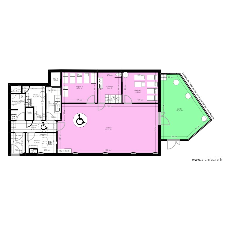 91J7N PROJET_PMI_UrM. Plan de 15 pièces et 146 m2