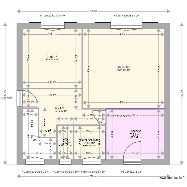 ML24001899. Plan de 13 pièces et 94 m2