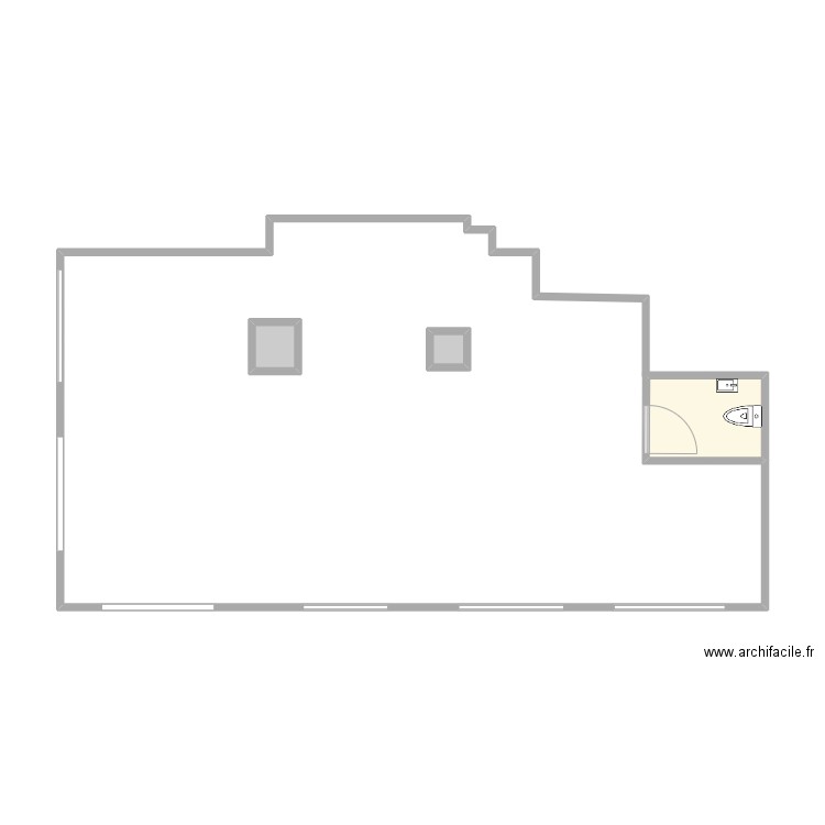 Plan magasin. Plan de 3 pièces et 3 m2