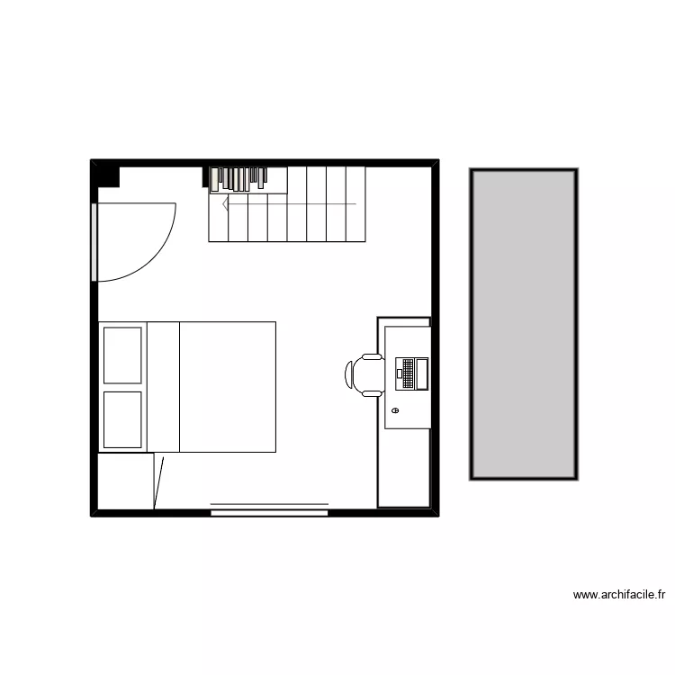 CHAMBRE ADO. Plan de 