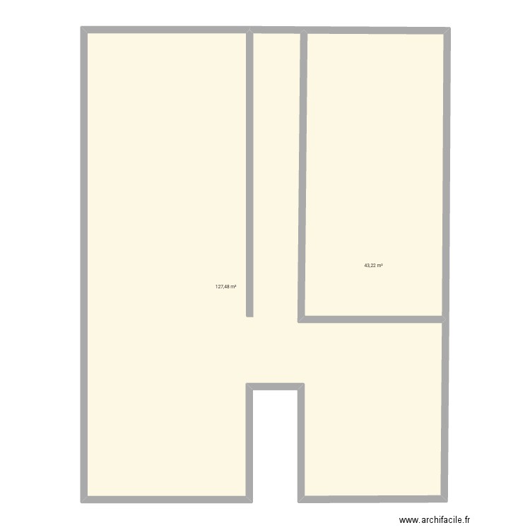 Maison. Plan de 2 pièces et 171 m2