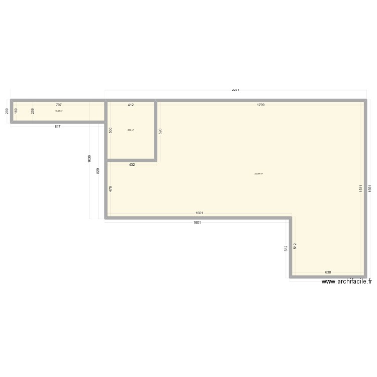 MONDRECOURT 2 Maconnerie brute Soubassement sans hangar. Plan de 3 pièces et 267 m2