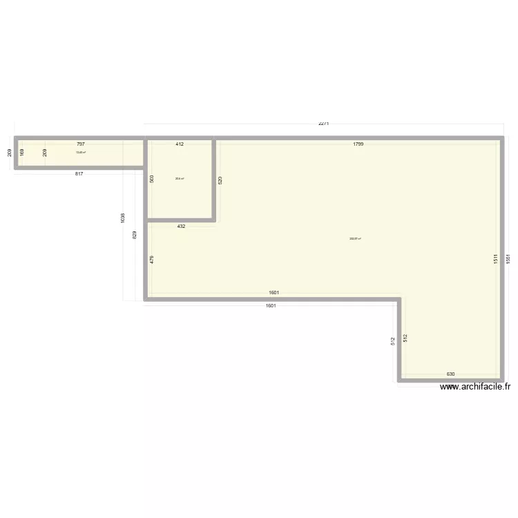 MONDRECOURT 2 Maconnerie brute Soubassement sans hangar. Plan de 