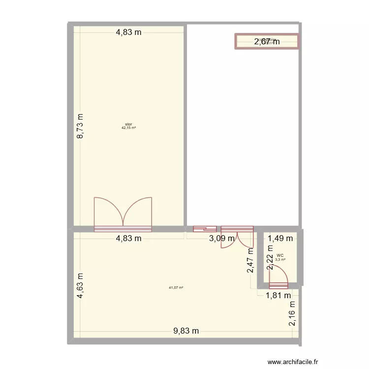 plan caffe وقيت قهوة. Plan de 4 Pièces et 88 m² plan caffe وقيت قهوة. Plan de 4 Pièces et 88 m²