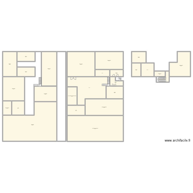 organisation du foyer. Plan de 26 pièces et 1451 m2