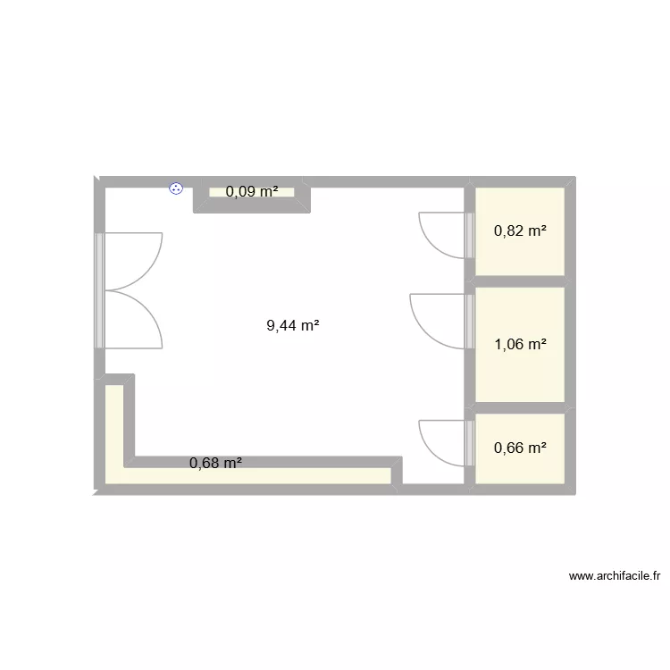 PLAN ESQUI. Plan de 6  et 13 m²