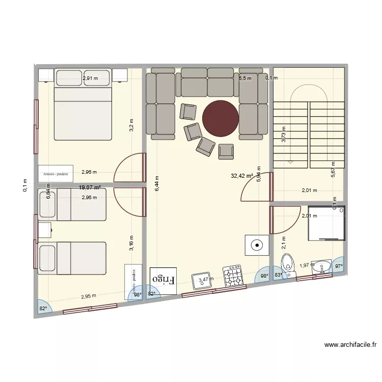 calabonita T1. Plan de 2 et 51 m² calabonita T1. Plan de 2 et 51 m²