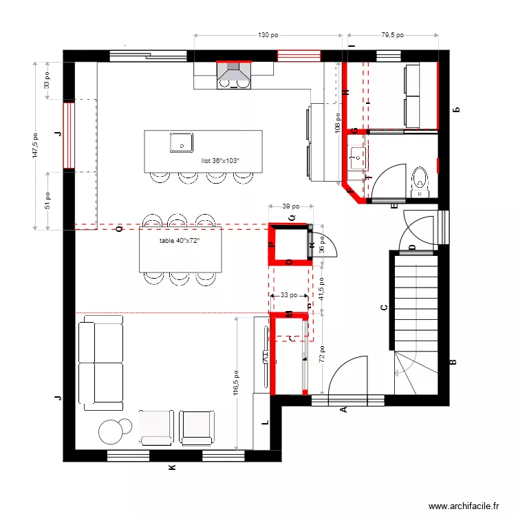 Lefrancois Menuiserie 2. Plan de 2  et 64 m²