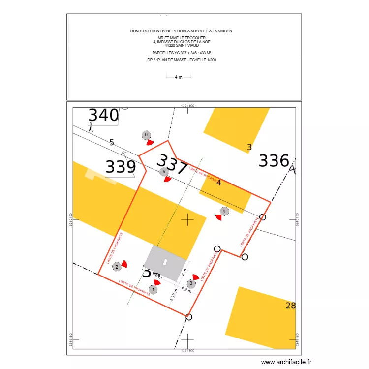 DP 2 LE TROCQUER. Plan de 