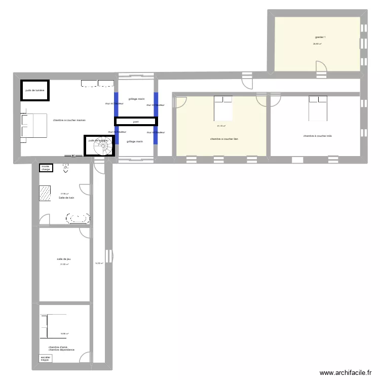 bretagne étage. Plan de bretagne étage. Plan de