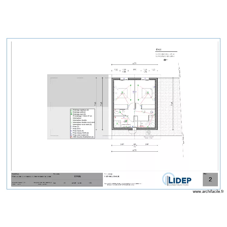 R+1 LISSAGUE. Plan de 