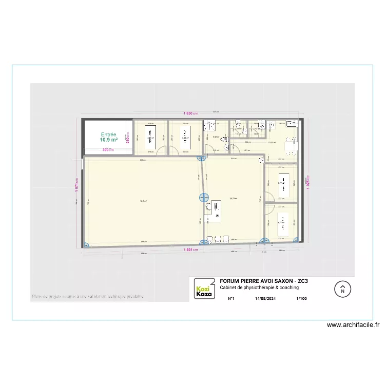 local saxon 160 m2 au 27.06.24. Plan de 
