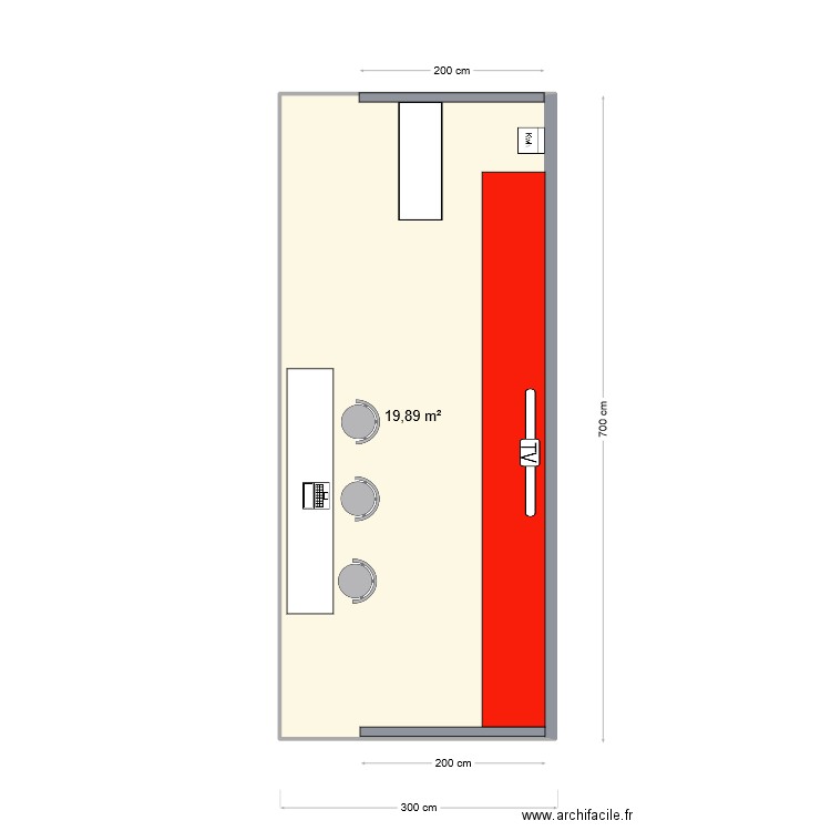 salon Workspace 12/03/2024. Plan de 1 pièce et 20 m2