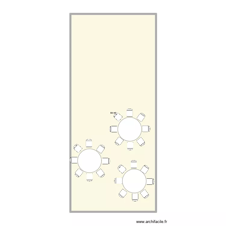 ESPACE AFFAIRE RSD3 2026. Plan de 1  et 84 m²