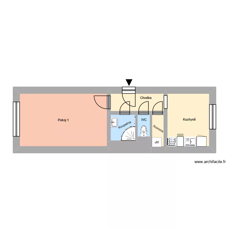 Ciheln&iacute; 1606, byt 1. Plan de 11  et 157 m²
