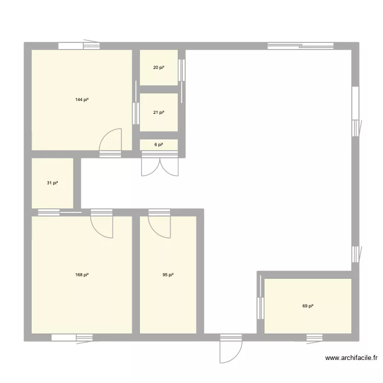 Maison sur le cap. Plan de 8 et 51 m² Maison sur le cap. Plan de 8 et 51 m²
