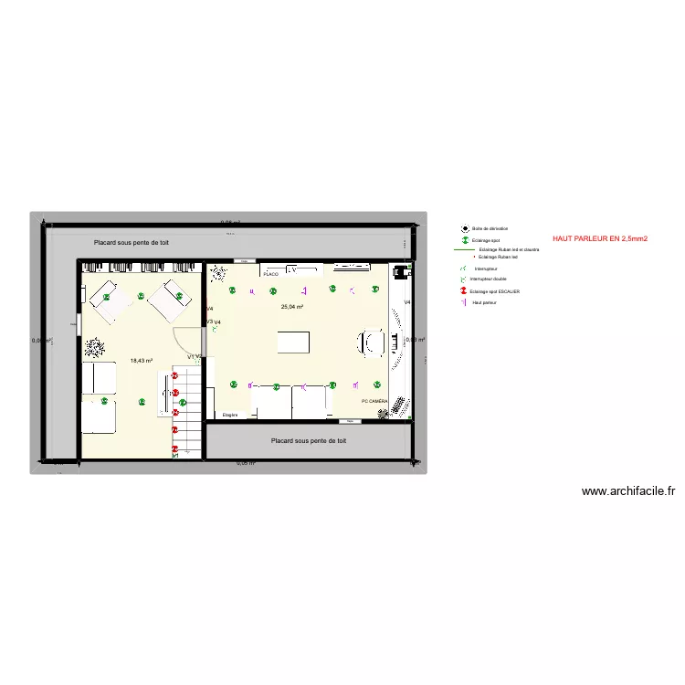 festigny 2 étage MUSIQUE. Plan de 