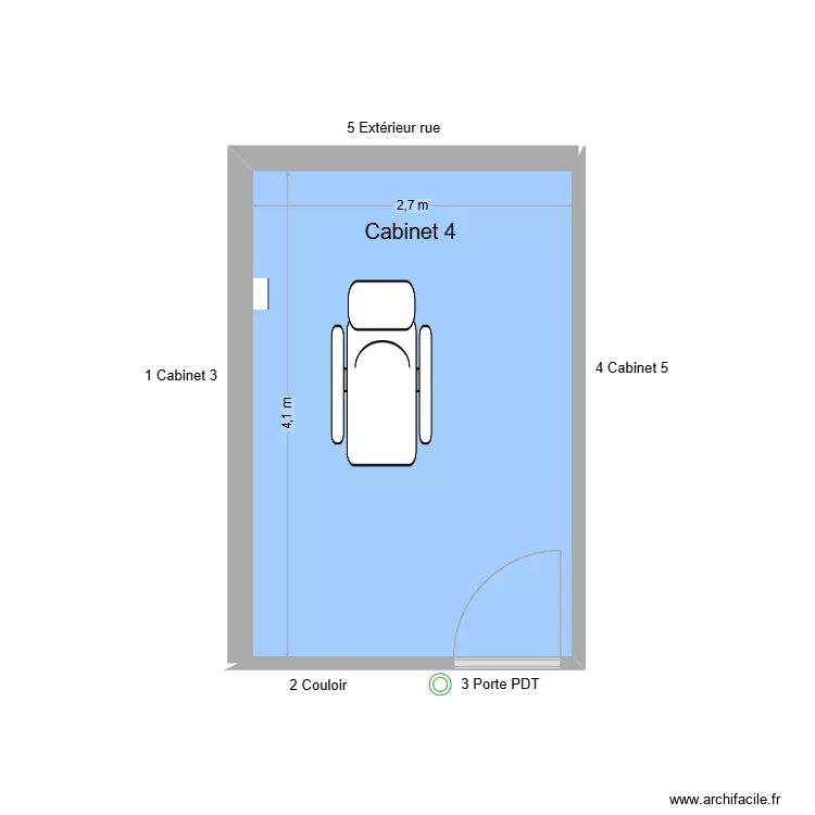31702 Cabinet 4. Plan de 1 et 11 m² 31702 Cabinet 4. Plan de 1 et 11 m²